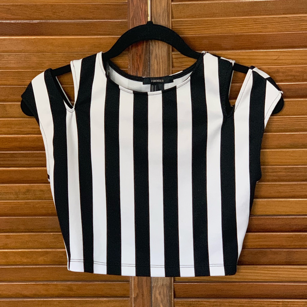 Forever 21 Striped Crop Top